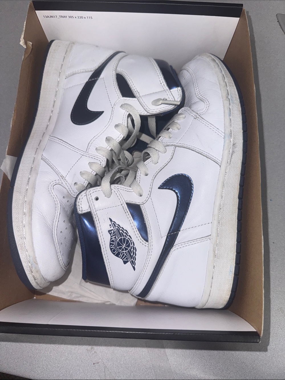 Nike Air Jordan 1 Retro High Og Metallic Navy